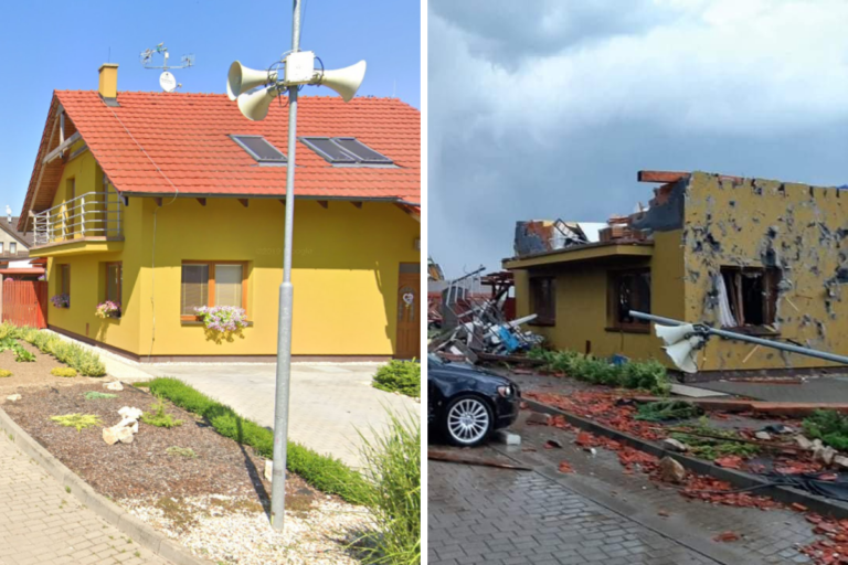 Měl dům, zbyla mu zřícenina. ‚Barákem lítaly všemožné trosky,‘ líčí obyvatel Hrušek minuty hrůzy