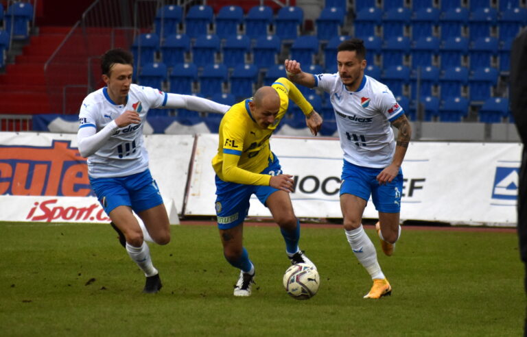 21. ligové kolo: Teplice vyhrály v Ostravě, Bohemians zdolali Zlín