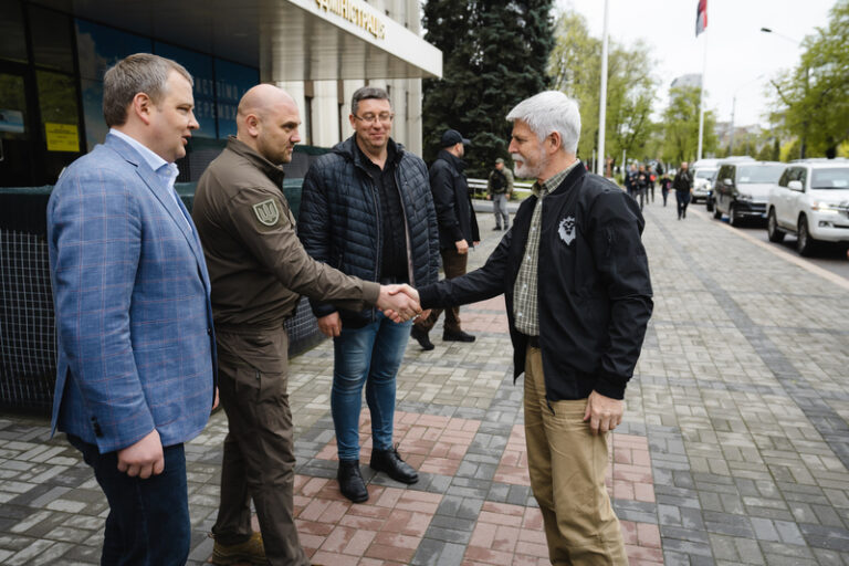 Prezident Pavel ve východoukrajinském Dnipru jednal s oblastním šéfem