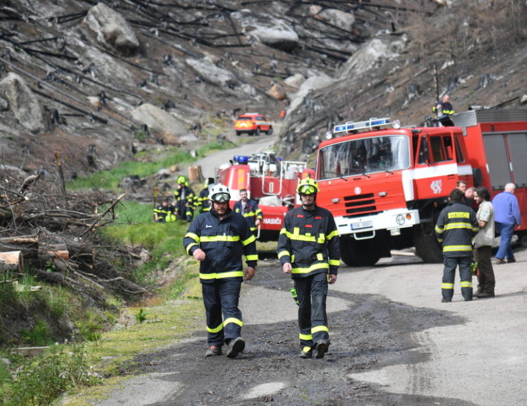 V Českém Švýcarsku hořelo, policie v souvislosti s požárem zadržela člověka