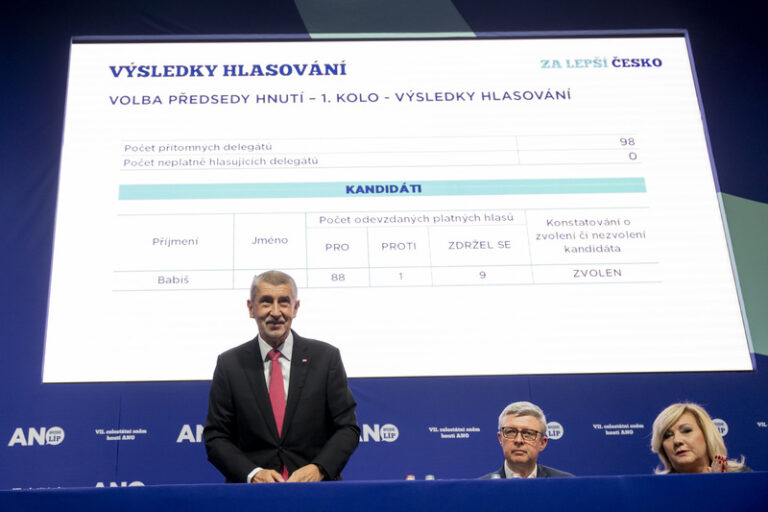 Babiš zůstal šéfem ANO, v užším vedení hnutí je nově jen poslanec Králíček