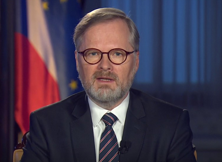 Premiér Fiala večer vystoupí s tradičním projevem k přelomu roku