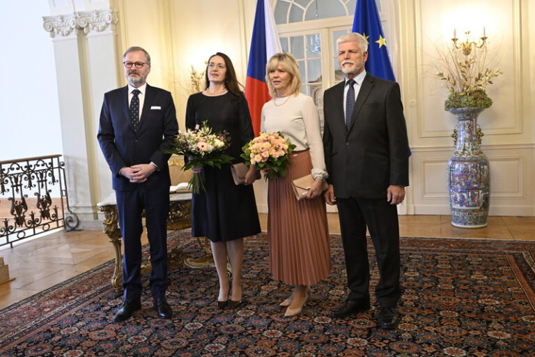 Fiala s chotí poobědvali v Lánech s prezidentským párem