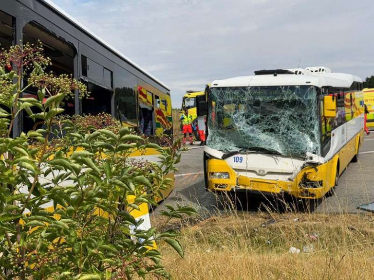 Při srážce dvou autobusů u Oleksovic na Znojemsku se zranilo 40 lidí
